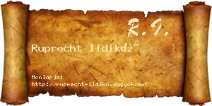 Ruprecht Ildikó névjegykártya